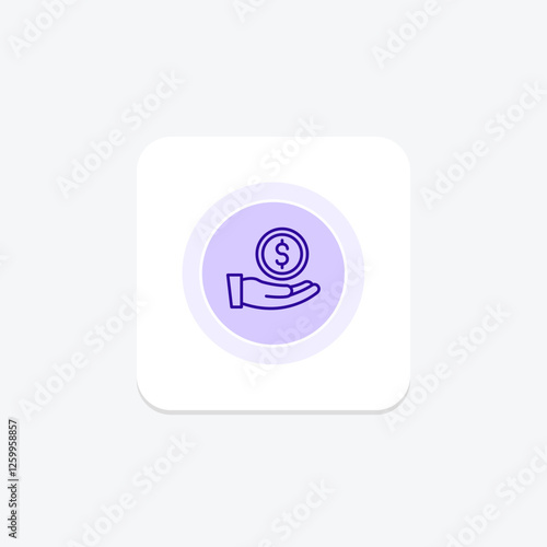 Stock Investment color circle icon, vector, pixel perfect, illustrator file