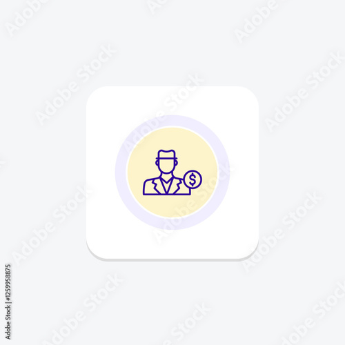 Stock Broker color circle icon, vector, pixel perfect, illustrator file