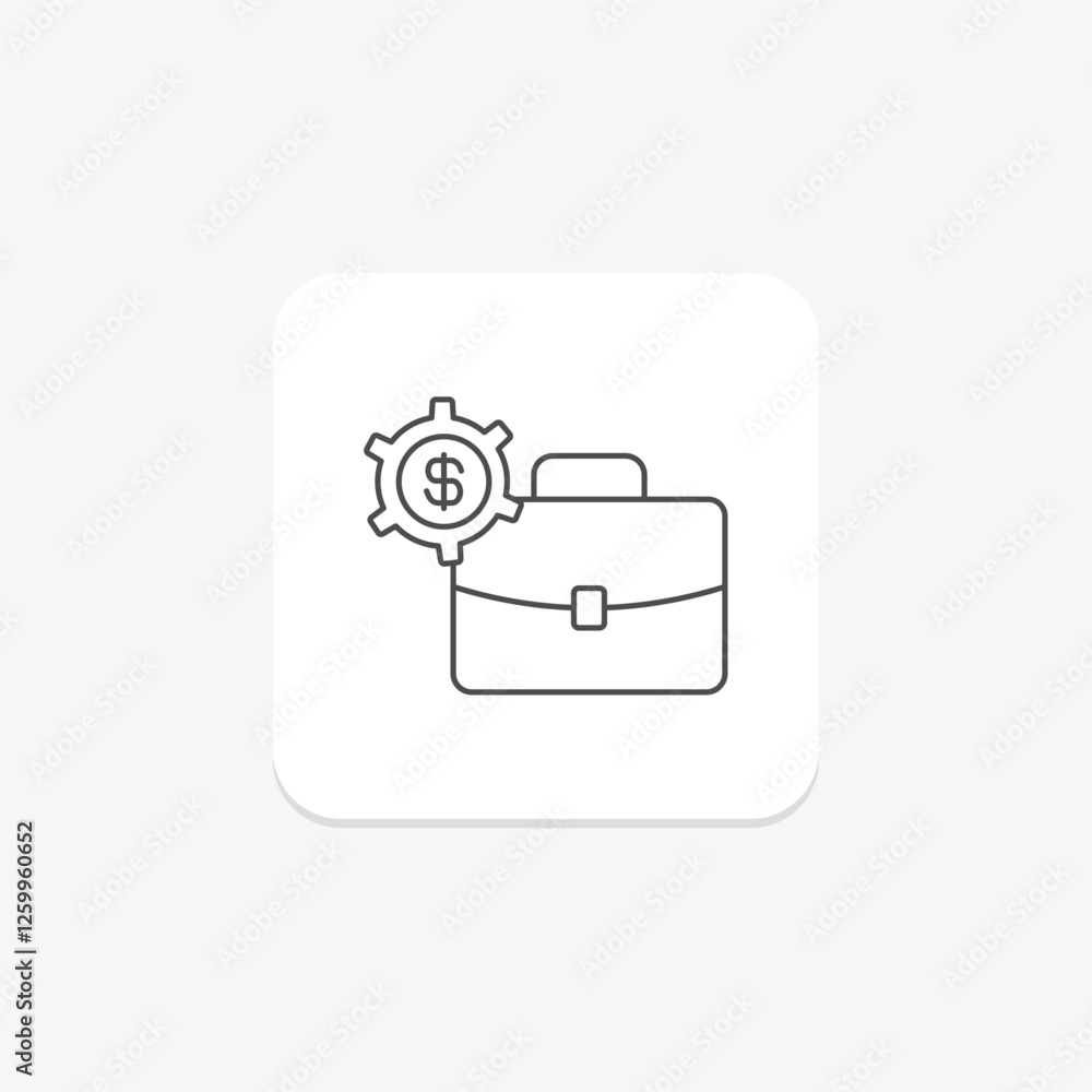 Investment Portfolio thinline icon, vector, pixel perfect, illustrator file Investment Portfolio thinline icon, vector, pixel perfect, illustrator file