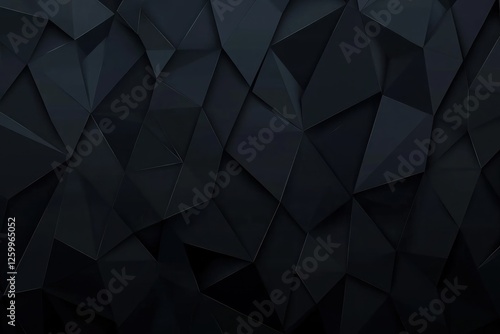 Abstract dark gray geometric triangular low-poly background.
