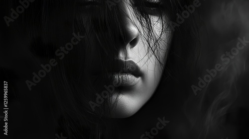 Dark, moody background setting perfect for creating a mysterious and evocative atmosphere