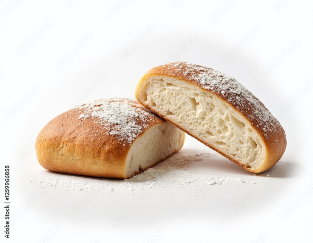 Freshly Baked Bread with Powdered Sugar Freshly Baked Bread with Powdered Sugar
