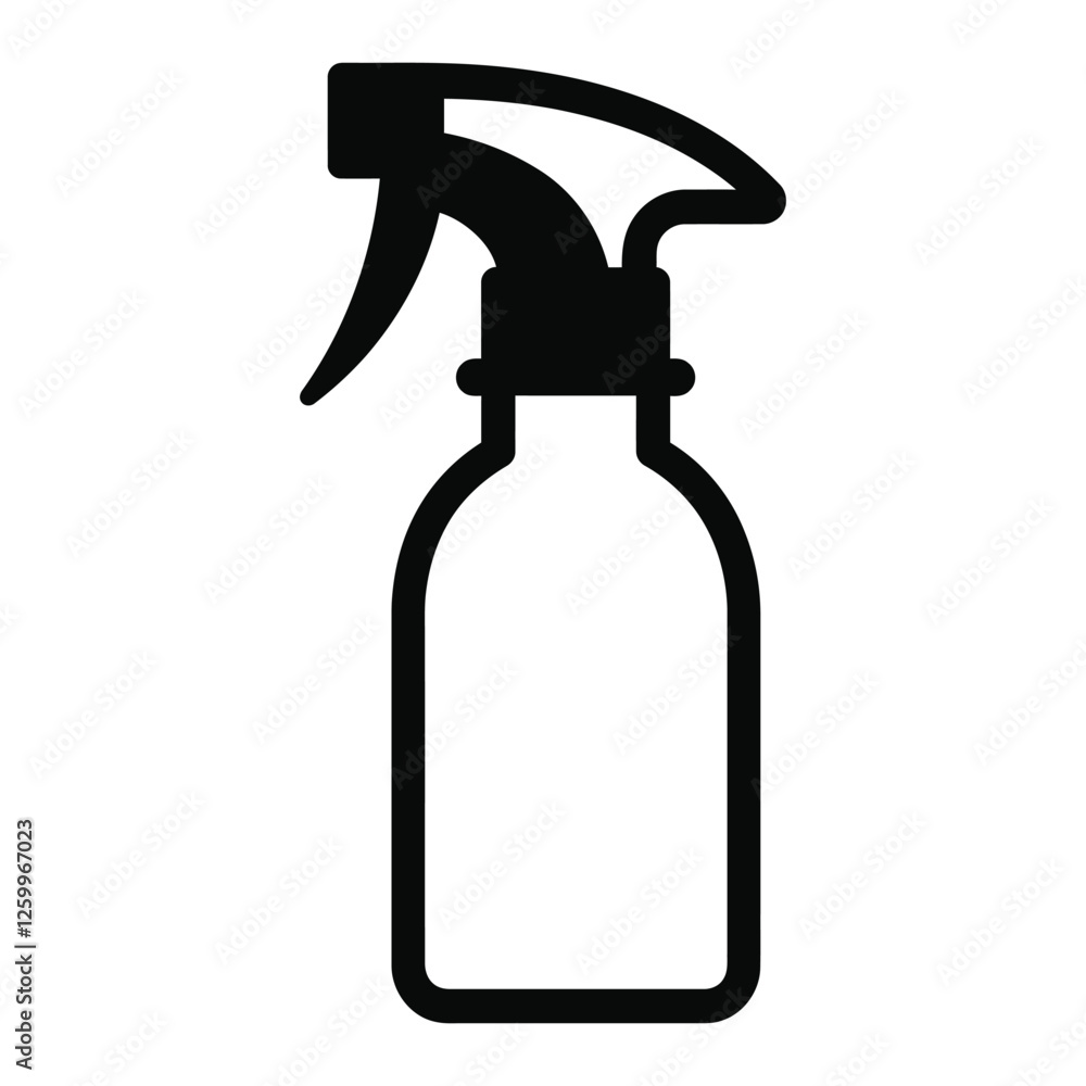 Spray bottle line art outline vector Illustration Spray bottle line art outline vector Illustration