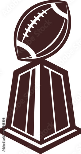 Super Bowl Trophy Silhouette Vector