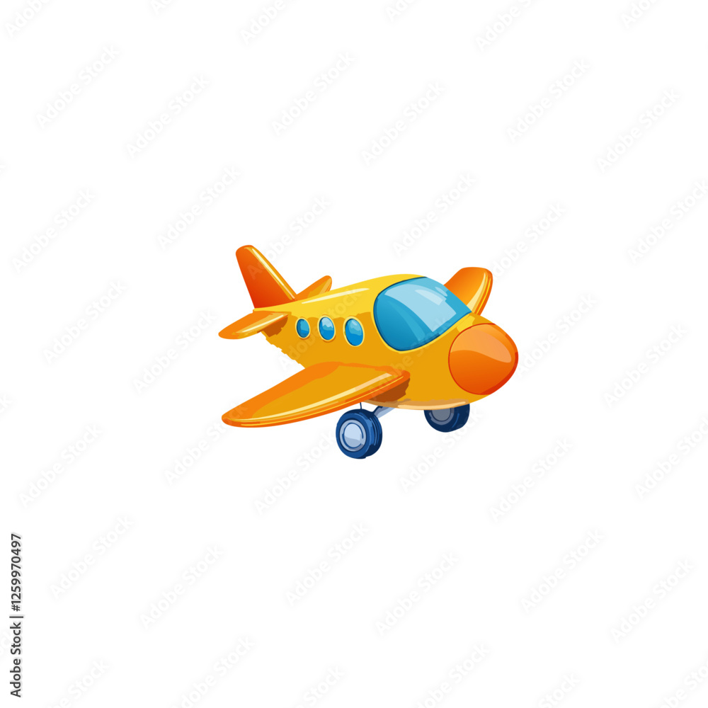3d yellow airplane vector icon design 3d yellow airplane vector icon design