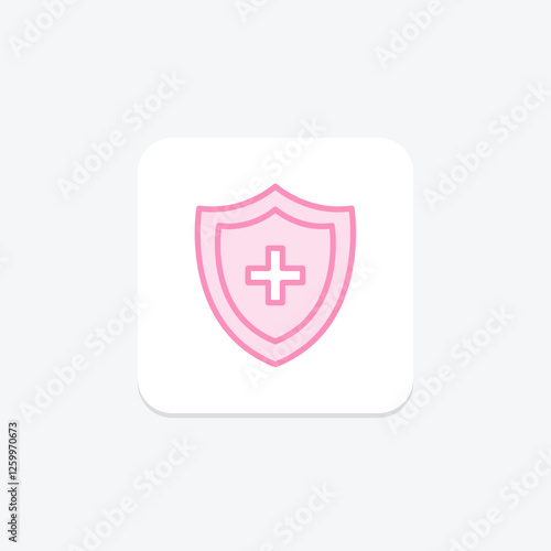 Medical Cross duotone line icon, vector, pixel perfect, illustrator file