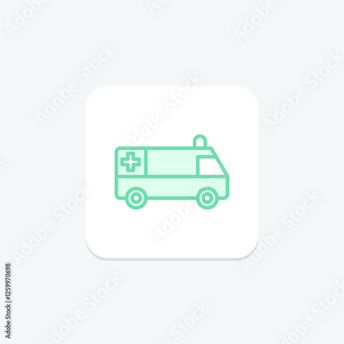 Wallpaper Mural Ambulance duotone line icon, vector, pixel perfect, illustrator file Torontodigital.ca