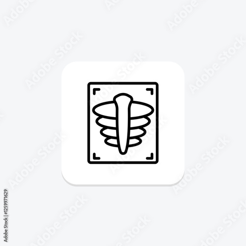 X-ray line icon, vector, pixel perfect, illustrator file