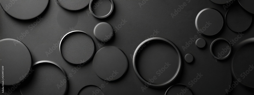 Minimalist black background with clean lines and circles. Banner template with white space in the center for text. Suitable for contemporary websites, posters, and clean advertisements. Minimalist black background with clean lines and circles. Banner template with white space in the center for text. Suitable for contemporary websites, posters, and clean advertisements.