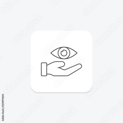 Eye Care thinline icon, vector, pixel perfect, illustrator file