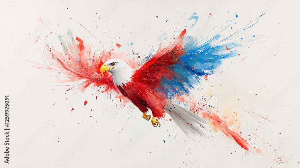 Vibrant Depiction of a Colorful Bird in Flight Vibrant Depiction of a Colorful Bird in Flight
