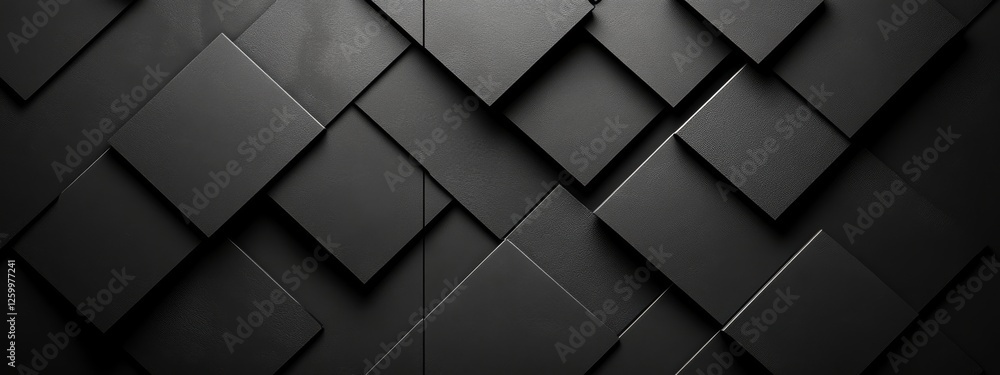 Minimalist black background with diamond patterns for design, banner template. White space in the center of the page for text. Stylish black and white pattern. Minimalist black background with diamond patterns for design, banner template. White space in the center of the page for text. Stylish black and white pattern.
