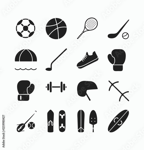 Sport vector icons symbol pack illustration creative concept