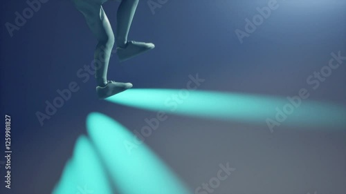 Man walking up the stairs, 3D animation