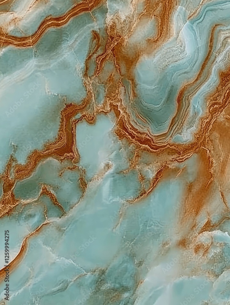 Fototapeta premium Teal and brown onyx marble texture background