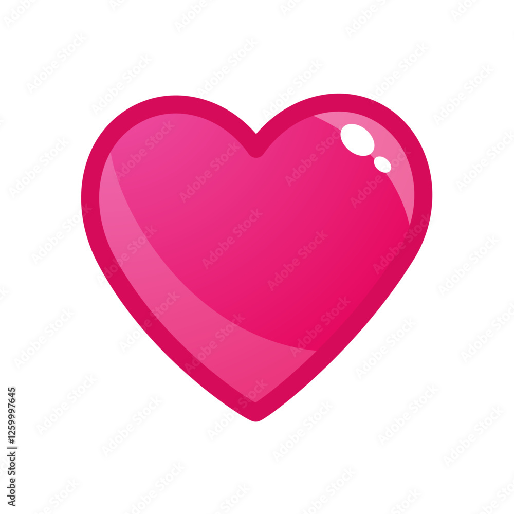 Pink heart. Realistic icon heart symbol of love. Vector illustration. Pink heart. Realistic icon heart symbol of love. Vector illustration.