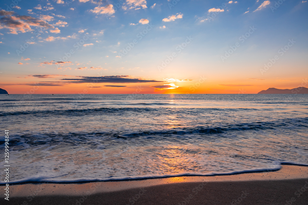 sunset on the beach