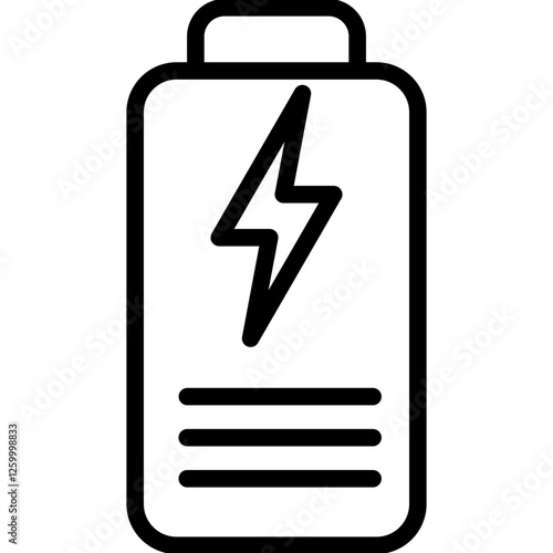 Battery line icon