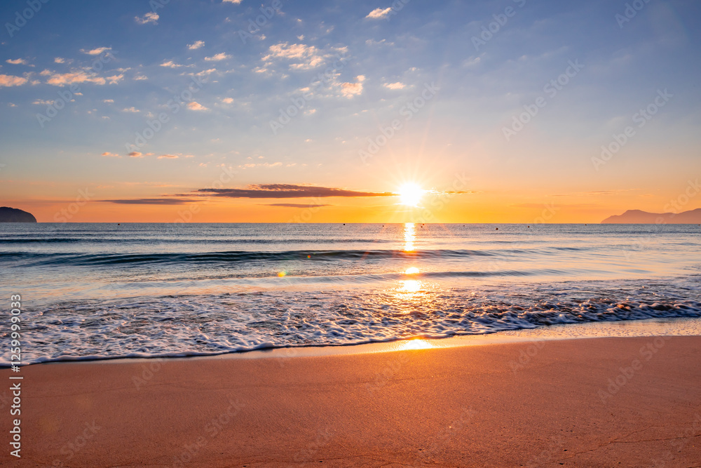 sunset on the beach
