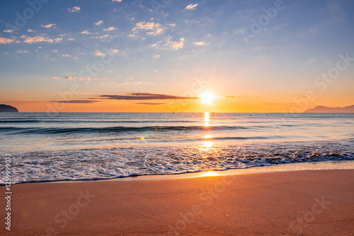 sunset on the beach