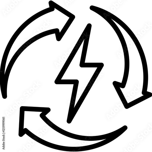 Recharge line icon