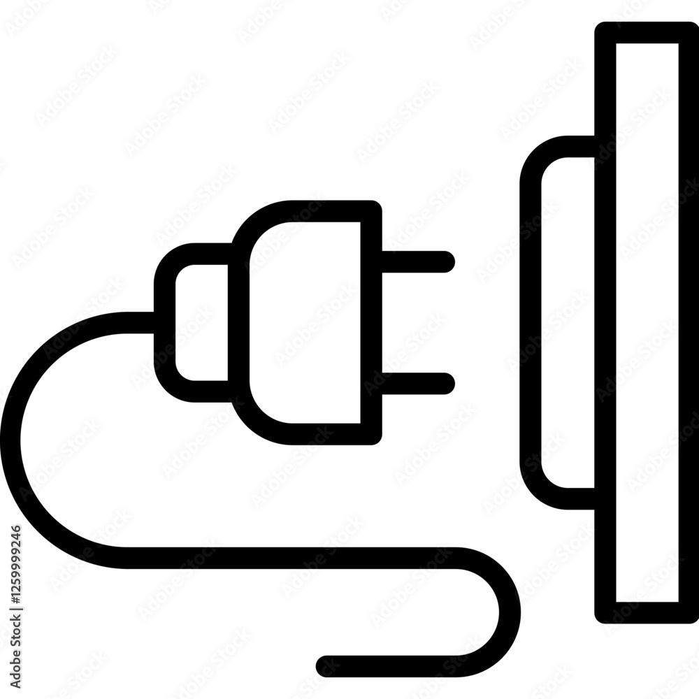 Plug line icon Plug line icon