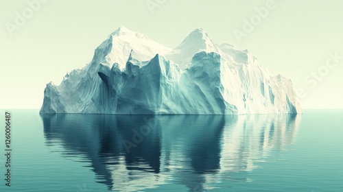 Wallpaper Mural Giant iceberg gliding in tranquil turquoise waters under a serene sky Torontodigital.ca