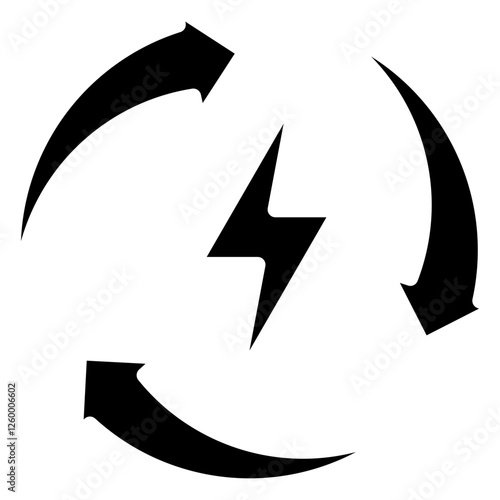 Recharge glyph icon