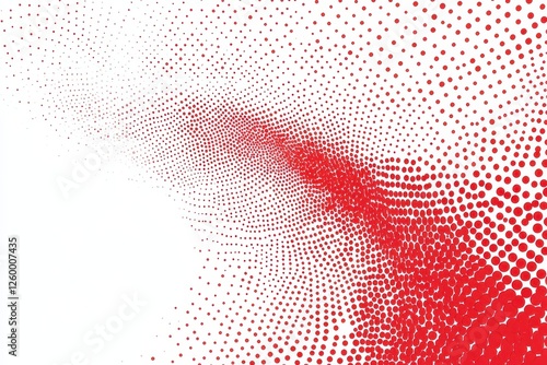 Wallpaper Mural Red dots create an abstract pattern on a white background Torontodigital.ca