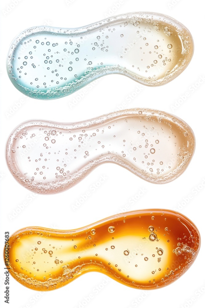 Obraz premium A collection of colorful, translucent gummy shoes in various fruit flavors like blueberry, cherry, strawberry, and apple.