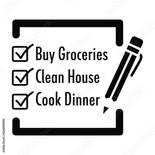 Simple to-do list for daily household chores