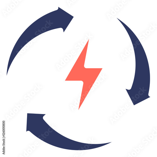 Recharge glyph color icon