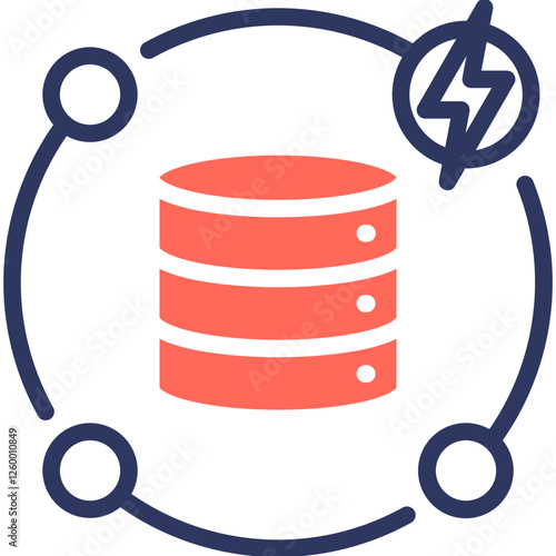 Energy Storage glyph color icon