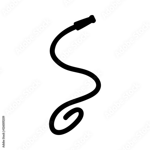 Watering hose icon vector. Watering illustration sign. Farm symbol. Vegetable garden logo.