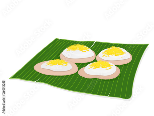 Khanom Bueng on a white background.