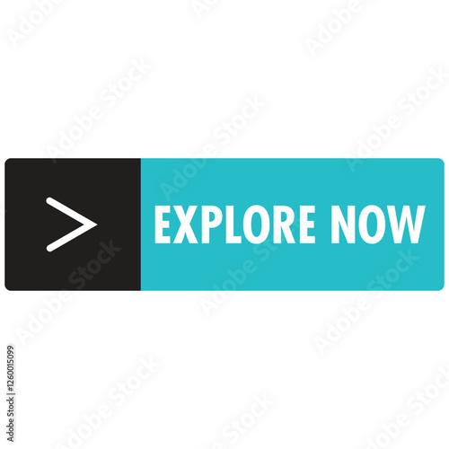 Explore Now Button: Clickable Design Isolated on White Background for Calls to Action