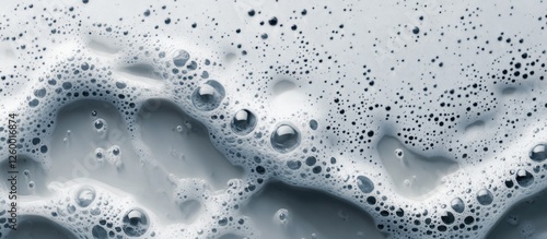 Wallpaper Mural 3D horizontal banner showcasing gray soap suds against a textured light gray backdrop with ample empty space for additional messaging and content Torontodigital.ca