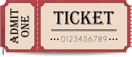 Vintage Retro Ticket