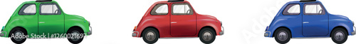 Hand drawn fiat 500 italian vintage car