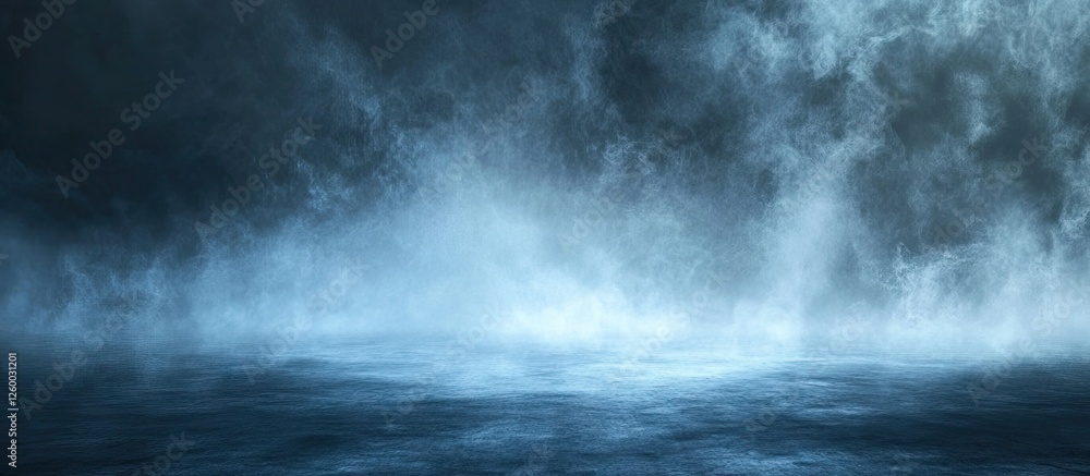 Abstract smoky fog in blue and purple hues creates an ethereal atmosphere on a dark textured backdrop with a spacious horizontal layout. Abstract smoky fog in blue and purple hues creates an ethereal atmosphere on a dark textured backdrop with a spacious horizontal layout.