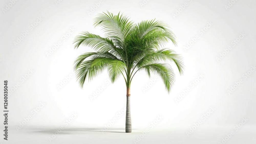 Obraz premium Studio-shot botanical image: a clean, simple foxtail palm.