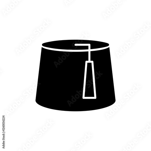 Turkey Fez Hat Silhouette Icon Design