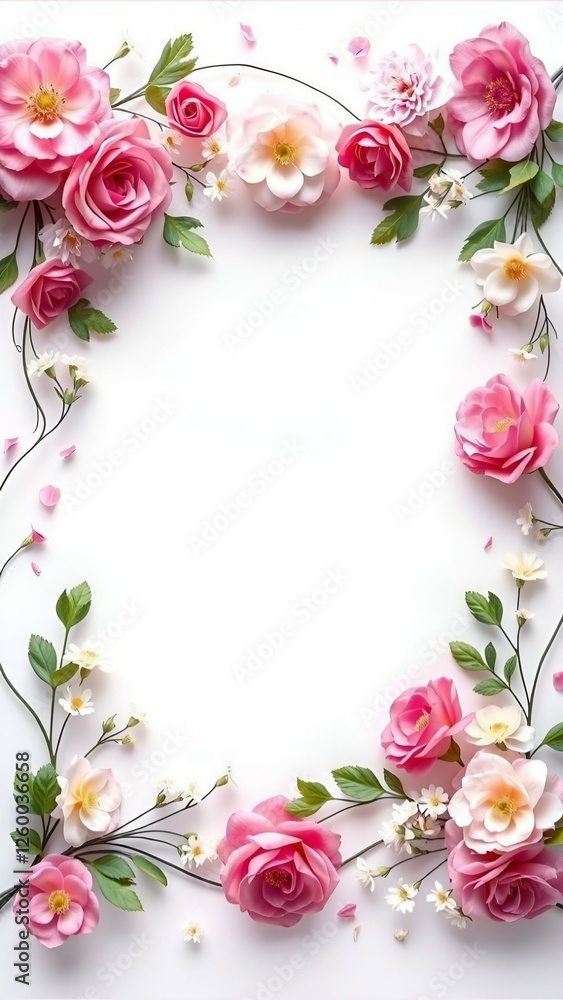 pink rose frame pink rose frame