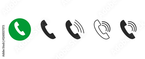 Telephone Call logo Cell phone isolated on white background. Telephone symbol Call vector illustration