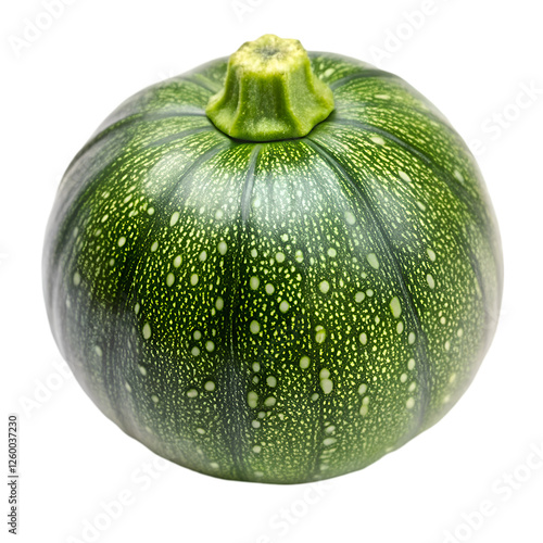 Round zucchini on transparent background