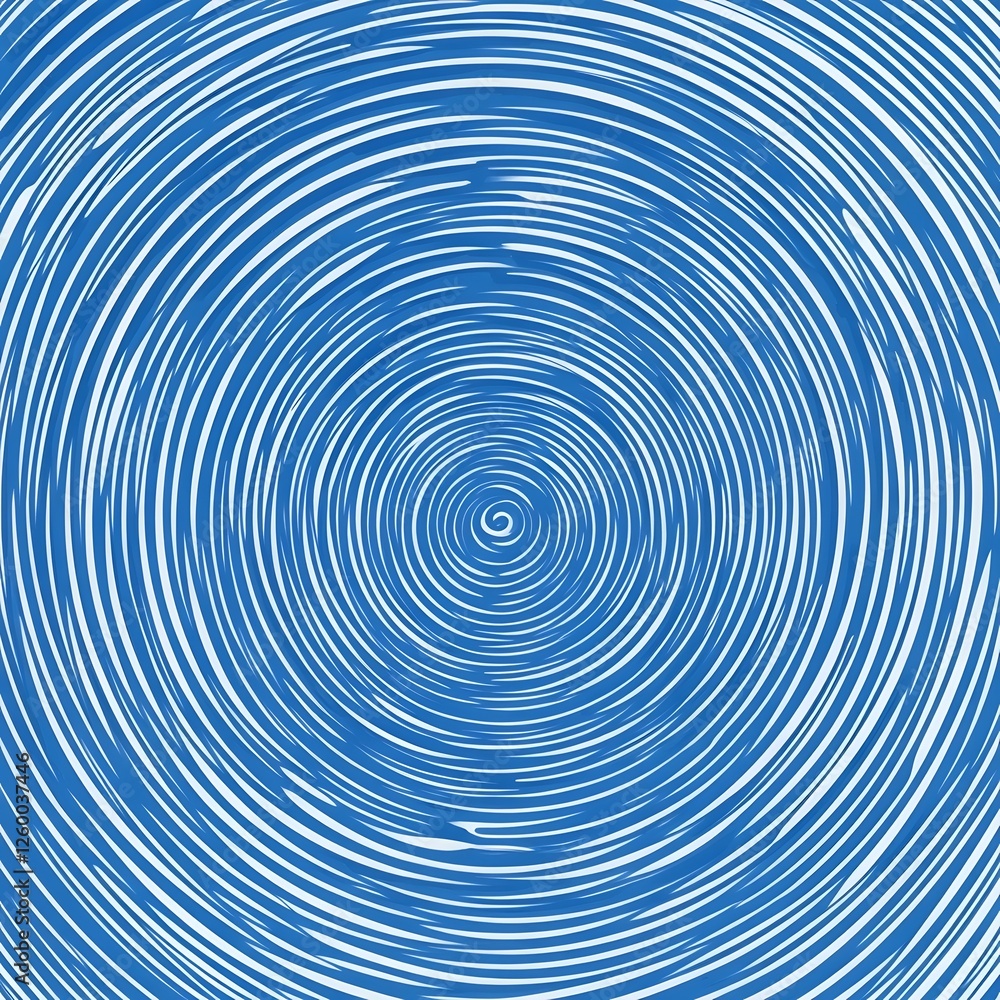 Obraz premium Blue Dynamic Circular Sound Waves Abstract Background
