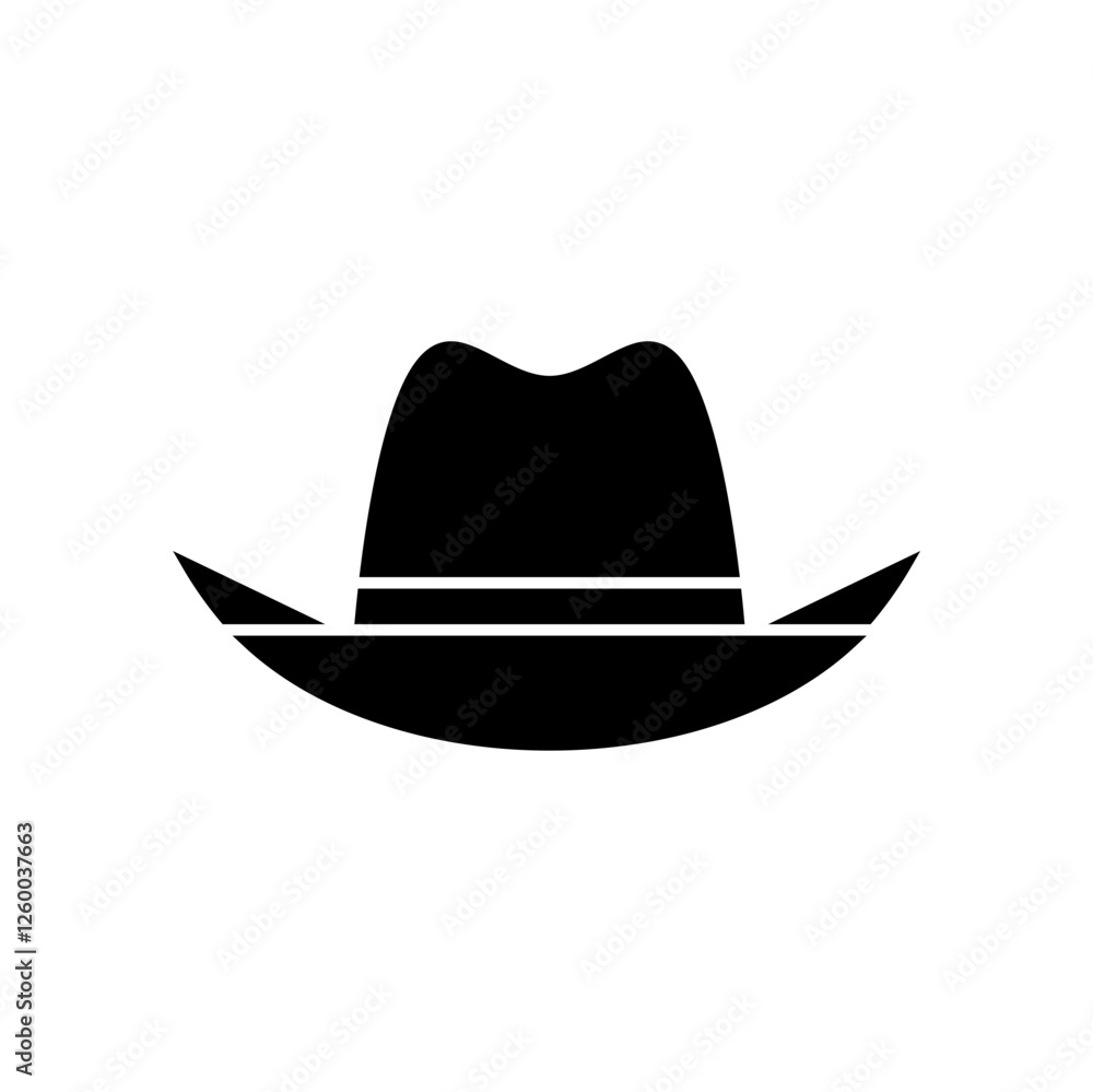 Cowboy Hat Silhouette Icon Design Cowboy Hat Silhouette Icon Design