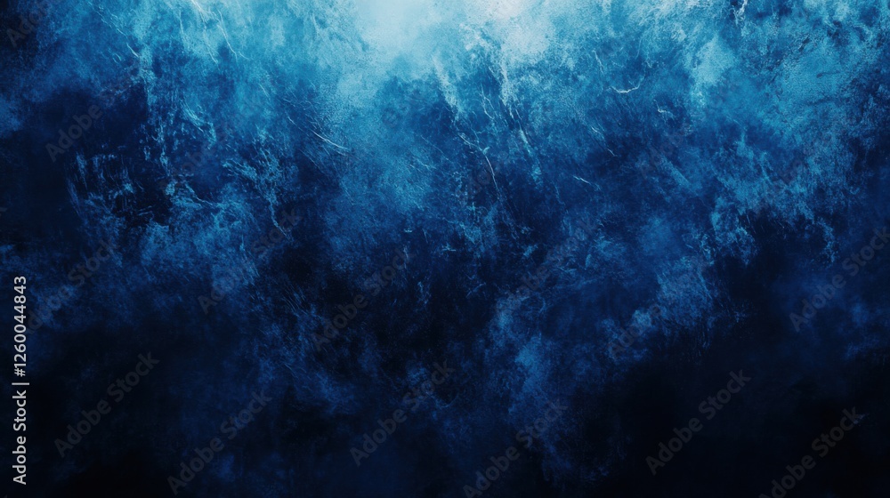 Fototapeta premium Mysterious Blue Background with Subtle Texture for Design. Banner Template with Central White Space for Text. Ideal for Minimalist Elegance Projects.