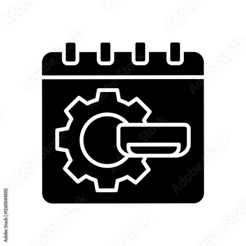 Air conditioner maintenance date icon