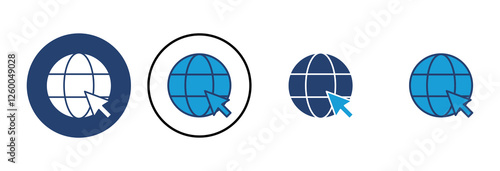 Web icon vector. go to web icon. web click icon